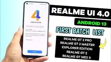 Realme UI 4.0 New Update | Realme UI 4.0 First Update List | realme UI 4.0 & Android 13 Update ⚡⚡