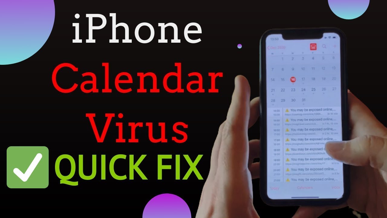 iPhone Calendar Virus Quick FIX to GET RID of it YouTube