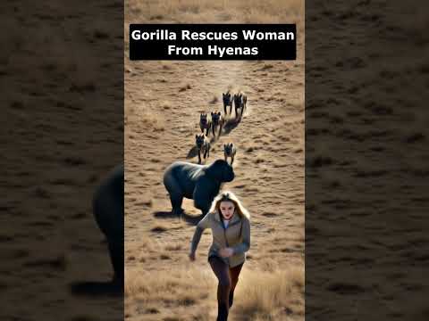 Woman Chased By Hyenas, Gorilla's Amazing Rescue 하이에나 무리에게 쫓기던 여성, 고릴라의 놀라운 구조