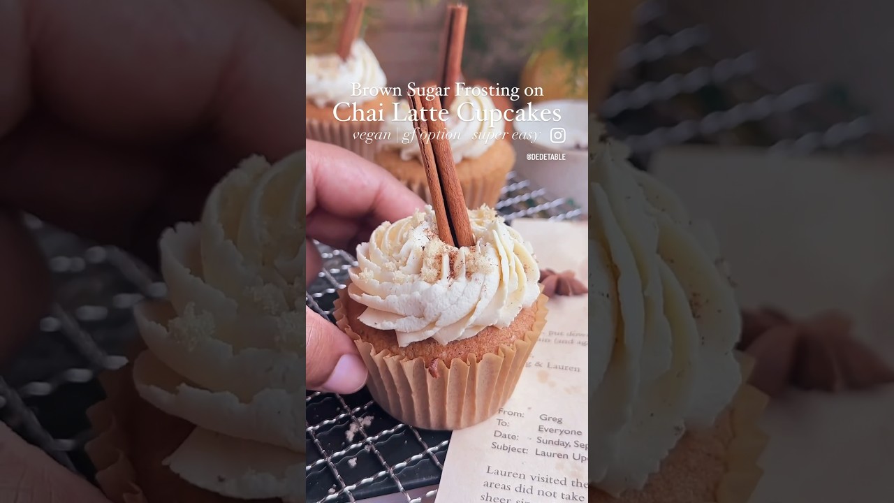 Chai Latte Cupcakes w/ Brown Sugar Frosting 