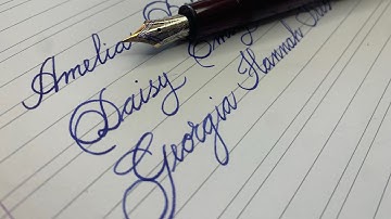 How to write beautiful English handwriting - Neat and clean sharp edge cursive styles - Female Names