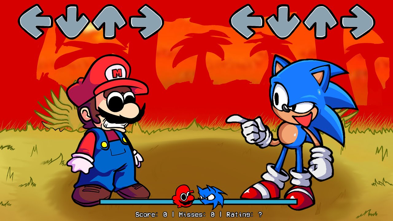 [SWAP] FNF Sonic All Phases VS Mario Bros All Phases Sings Chasing | Amy FNF Mods.