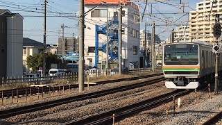 下り5両編成回送E231系S-11横コツがJR大船駅付近の貨物線をJR藤沢駅方面へと走行！【令和2年10月29日木曜日】