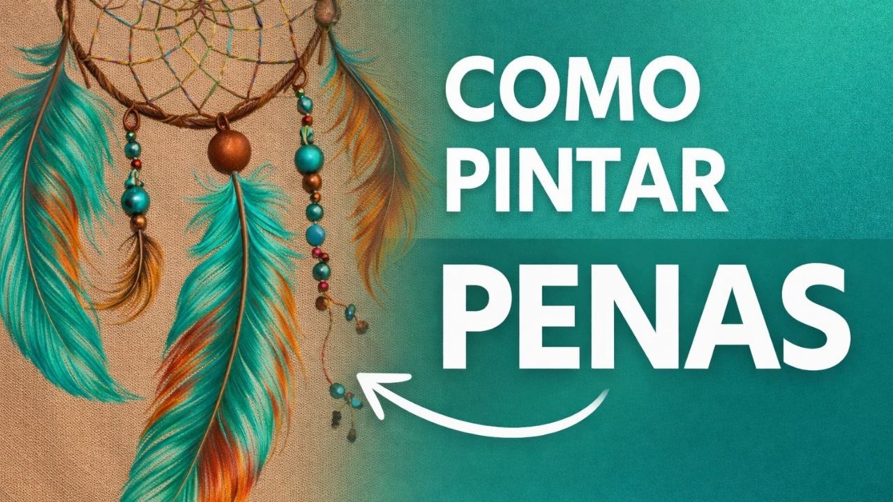 Como pintar penas na pintura em tecido/ Filtro dos sonhos