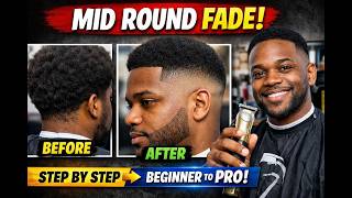 How To Cut A Clean Mid Round Fade Step By Step Beginner To Pro Barber Tutorial