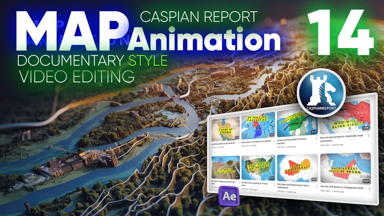 Edit Like Caspian Report | Map Animation in After Effect | Class#14 ...