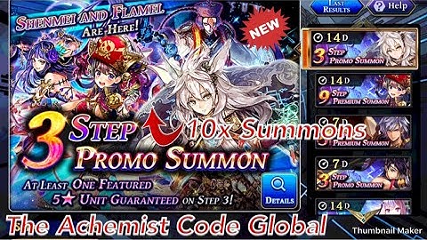 New banner Shenmei & Flamel 10x unit summons (The Alchemist Code)