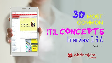 TOP 15 ITIL Concepts Interview Questions and Answers 2019 Part-1 | ITIL Concepts | Wisdom Jobs