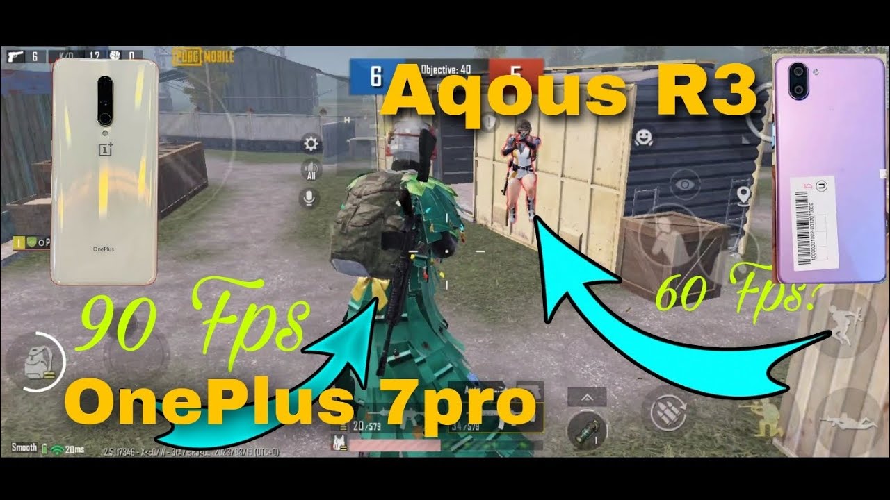 OnePlus 7pro vs Aqous R3😱 | 60Fps vs 90Fps | PUBG Mobile TDM?...