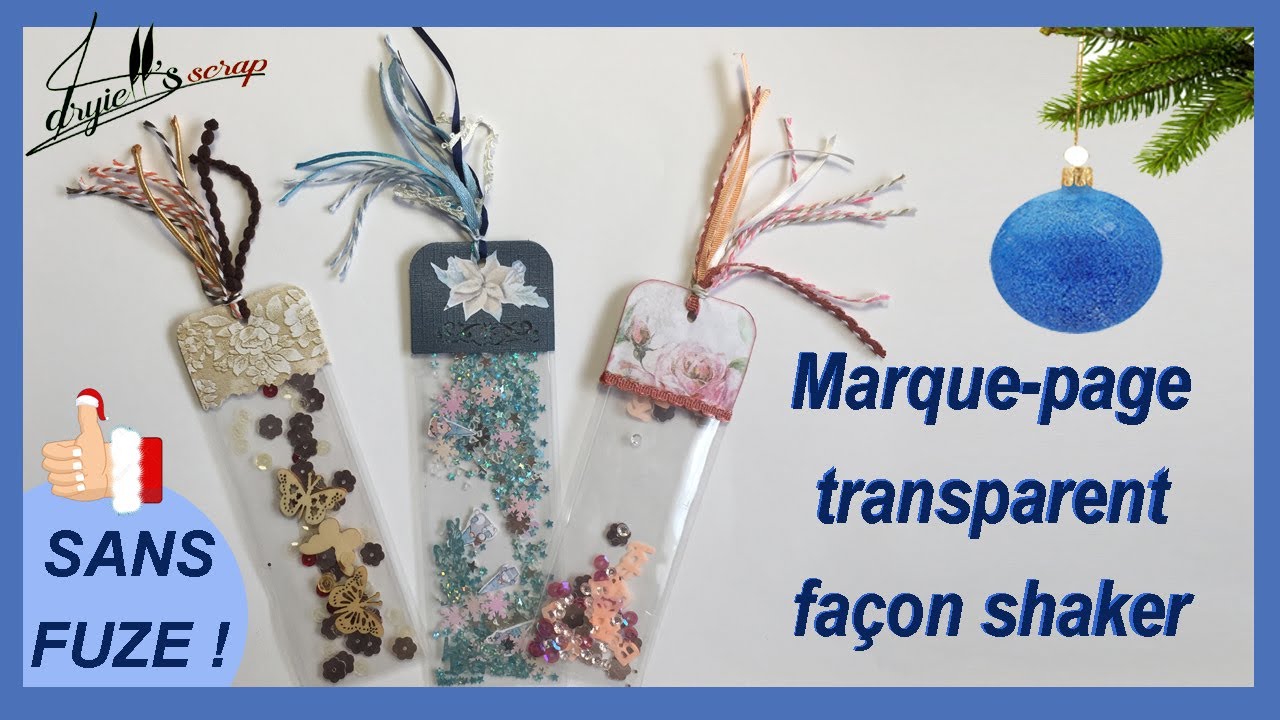 Marque page transparent façon shaker - sans fuze