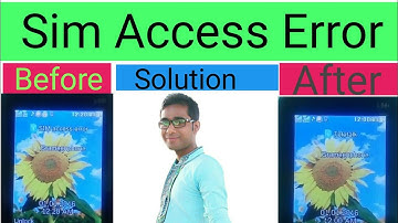 যে কোনো Sim এর  Sim Access error problem এর  solutions