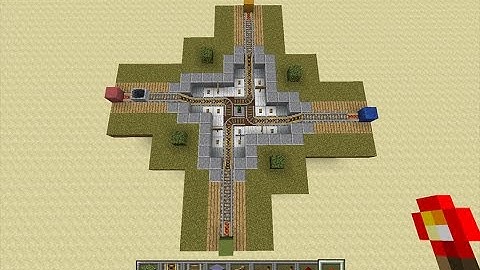 Minecraft - Easy Compact 4-Way Minecart Intersection