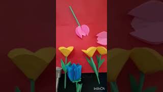 paper heart  flower # easy' craft# flower#  beautiful paper flower decoration ideas