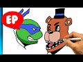 How to Draw FNAF vs NINJA TURTLES