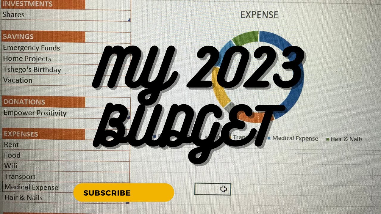 2023 Budget With Me Expenses + Savings Simple And Realistic Excel