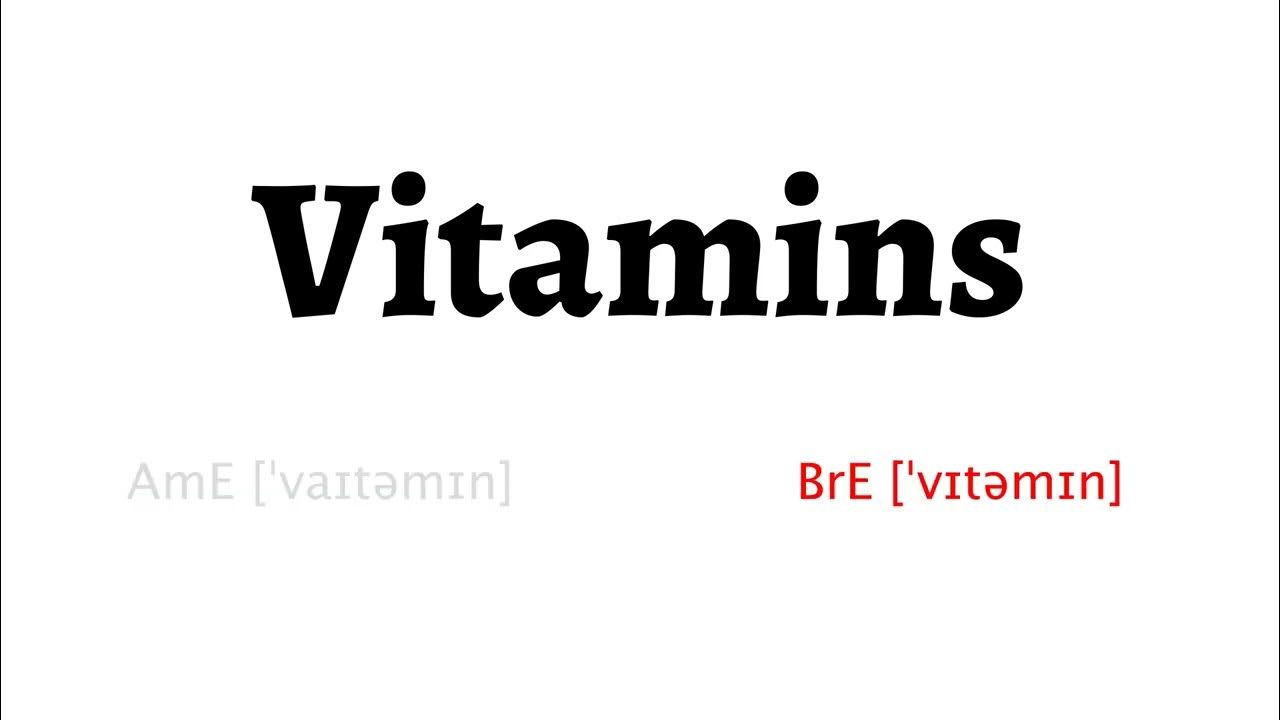 How to Pronounce vitamins in American English and British English YouTube