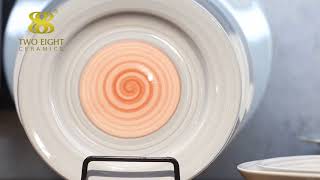 Two Eight Mixed Color Dinnerware Set Porcelain Rainbow CAI HOGN SERIES Colorful Porcelain Dinnerware