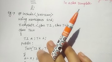 class template with multiple parameters in c++ | Hindi | Lec-123 | Niharika Panda