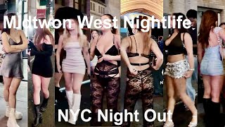 Ladies Night Out, 8-31 ( part 1 ) Women Explore NYC nightlife Districts (4K)