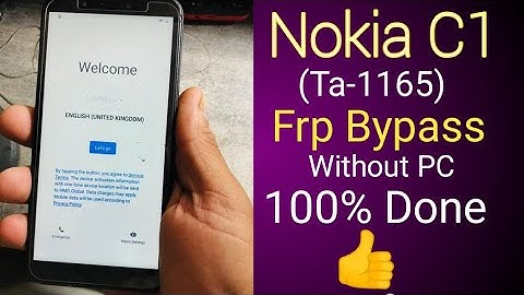Nokia c1 TA-1165 Frp bypass || Google account bypass without Pc 2023 100% done