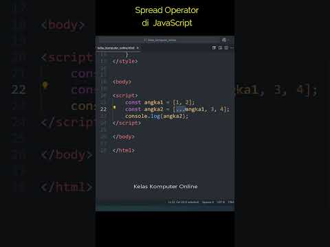 Belajar JavaScript Untuk Pemula: Cara Menggunakan Spread Operator