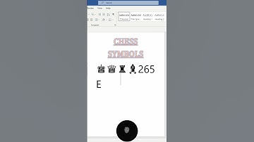 Chess Symbols Trick In Word | #shorts #mswordtricks #mswordtips #mswordsymbols