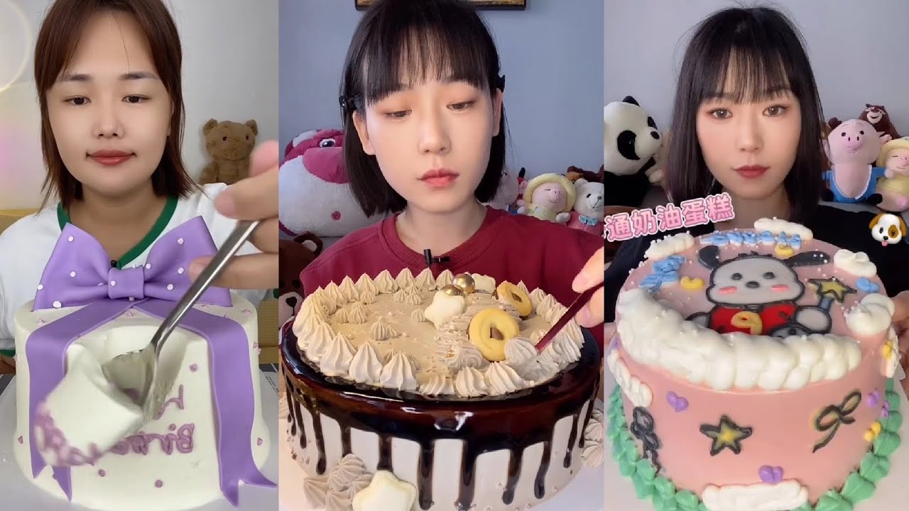 Mukbang soft n creamy Cake...