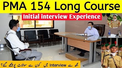 PMA 154 Initial Interview Experience | 154 ISSB initial interview questions