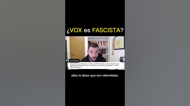 ¿VOX es FASCISTA? #shorts
