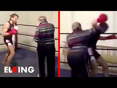 Este anciano le dio su merecido a un joven boxeador en el ring | El Ring