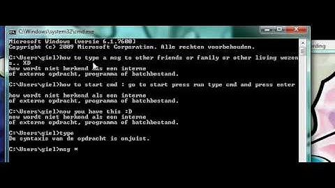 how to send a message with CMD !