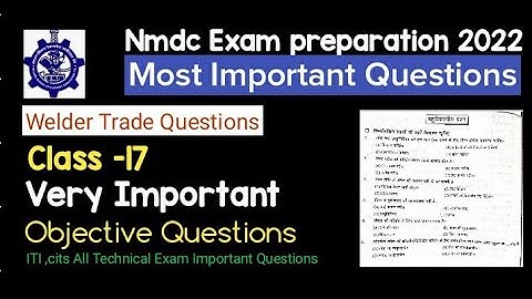 NMDC Welding Question Paper In Hindi | NMDC Welder Theory Paper | Welding Theory Questions. #nmdc