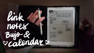 Link notes on Supernote: my bujo and calendar setup