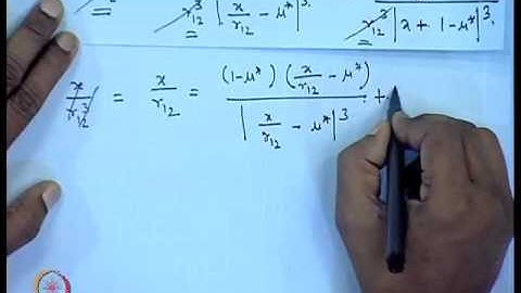 Mod-01 Lec-18 Three Body Problem (Contd...6)