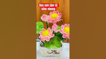 Làm hoa sen bằng kẽm nhung handmade #diy #hoahandmade #handmade