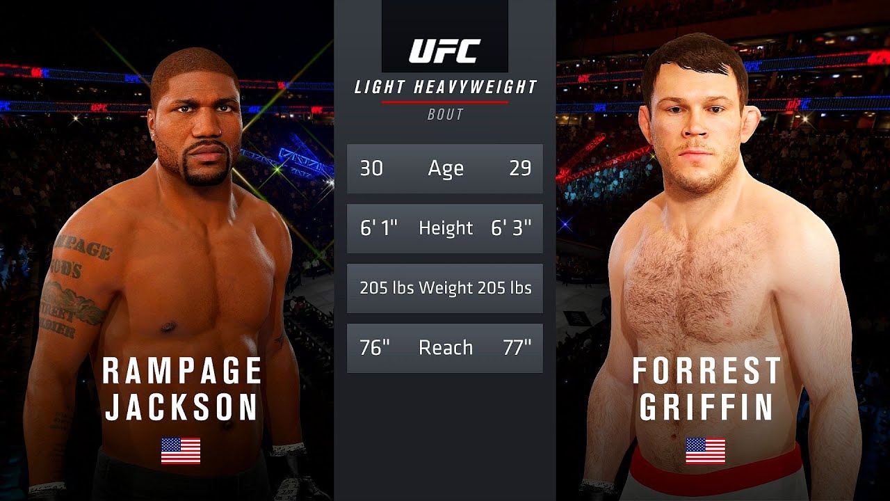 UFC 4 Rampage Jackson vs. Forrest Griffin [1080p 60 FPS] YouTube