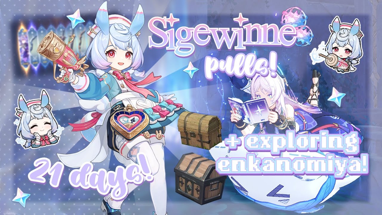 🩰 🗝₊˚⊹♡ Primogems, wishing, exploring for Sigewinne! 🍡aesthetic genshin gameplay ˚₊‧꒰ა ♡ ໒꒱ ‧₊˚