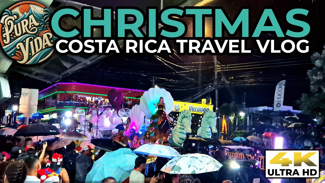 Рождественский парад в Коста-Рике 🎅 Большой парад с оркестрами, платформами и Санта-Клаусом #cost...