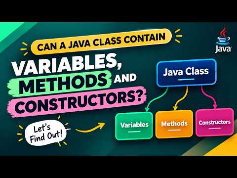 Can a Java Class Contain Variables, Methods & Constructors? | Core Java Interview Question
