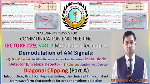 Diagonal Clipping in Envelope Detector : Amplitude Modulation I Lect 29 I Comm. Engg I GATE I IES