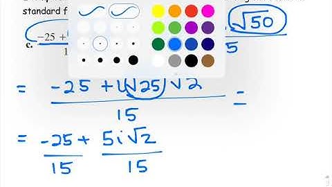 Operations Involving Square Roots of Negative Numbers