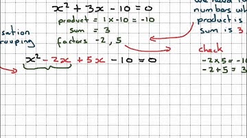 7.1  Solving quadratics by factorisation