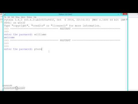 Python Programming: password example part 10