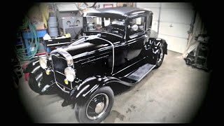 FIRST START 1931 Model A coupe w/ new WINFIELD head bolton hotrod Ford 5 day Thrash Pt 3 car show