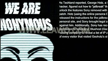Playstation Network-Anonymous ps3 hacker attack(info)