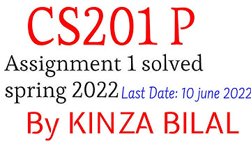 CS201 P Assignment 1 Spring 2022