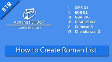 How to create Roman List | Number List Apache PDFBox, Roman List Apache PDFBox Tutorial
