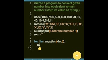 Python program to convert given number into equivalent roman number