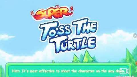 Who to toss a turtle. (Super Toss the Turtle game play with Wildfire).