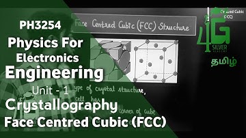 Face Centred Cubic Structure in Tamil | Physics for Electronics Engineering in Tamil | PH3254 Tamil